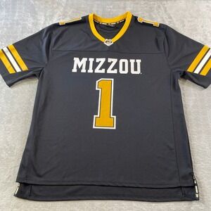 Mizzou Tigers Jersey Colosseum Mens 2XLT Black Missouri NCAA College Fan